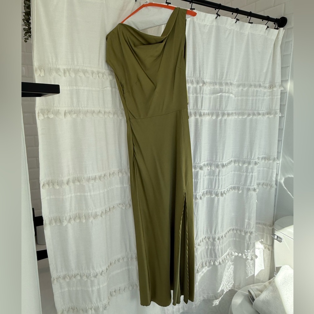 Elegant Olive Green Dress